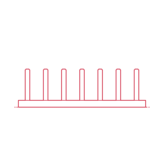 Objects Dish Drying Racks Ikea Ostbit Plate Holder Line Tracing Svg Vector, Free Vectors File